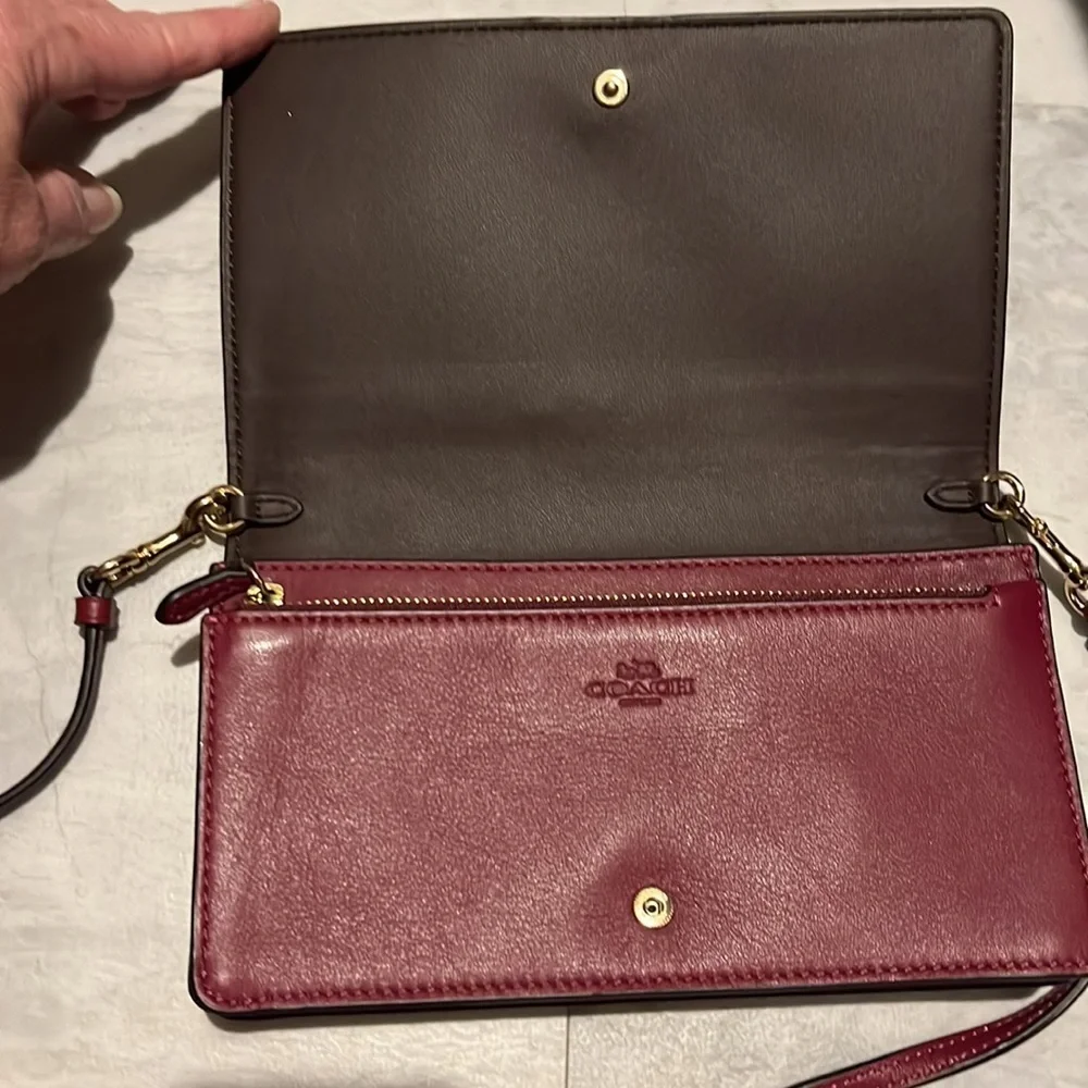 Coach Holiday Bells Crossbody bag Wallet Clutch coated canvas Collectible NWT